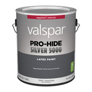 VALSPAR 72002.007 PRO-HIDE SILVER 5000 EGGSHELL PASTEL INTERIOR LATEX PAINT