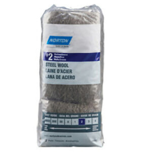 NORTON 68117 GRADE 2 MEDIUM/COARSE STEEL WOOL 12 PAD LOAF (#2)