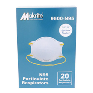 WEST CHESTER MK9500-N95 DISPOSABLE PARTICULATE RESPIRATOR 20 PACK