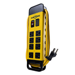 SOUTHWIRE 5148 YELLOW JACKET 8 OUTLET POWER BLOCK W/6' 14/3 CORD 2 USB PORTS