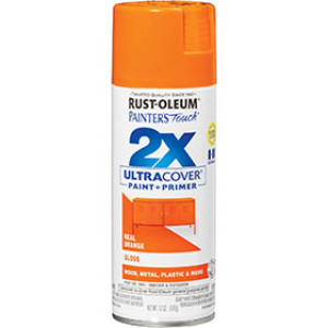 RUST-OLEUM 2X PAINTER'S TOUCH 334043 ULTRA COVER ENAMEL GLOSS REAL ORANGE