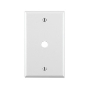 LEVITON 001-88013-000 ONE GANG PHONE / CABLE WALLPLATE WHITE