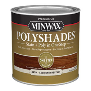 MINWAX 213754444 375 POLYSHADES SATIN AMERICAN CHESTNUT STAIN