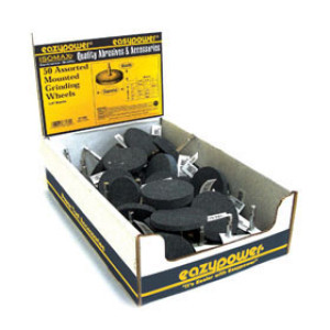 EAZYPOWER 87160 50PC ASST MOUNTED GRINDING WHEELS 1/4" SHANK COUNTER DISPLAY