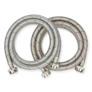 PLUMB PAK PP22816-2 WASHING MACHINE HOSE 1 BLUE / 1 RED THREADS 2 PACK