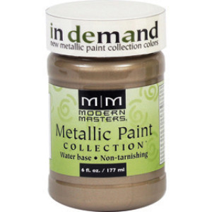 MODERN MASTERS ME708-06 6 OZ NICKEL SATIN METALLIC PAINT SEMI-OPAQUE