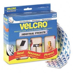VELCRO 90199 4" X 2" BLACK STRIPS (2 SETS)