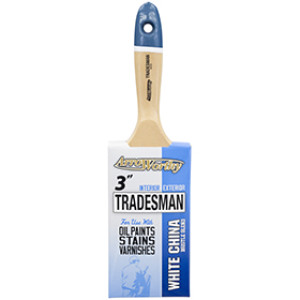 ARROWORTHY 5035 3" TRADESMAN WHITE CHINA BRISTLE FLAT VARNISH BRUSH