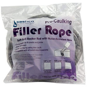 SASHCO 30623 5/8" X 50' PRE-CAULKING FILLER ROPE SOFT CELL BACKER ROD