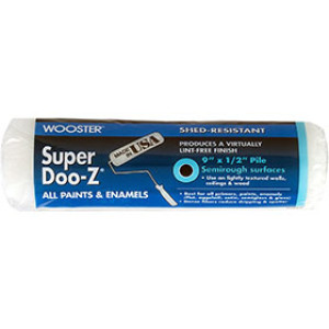 WOOSTER SUPER DOO-Z R204-9 9" X 1/2" WHITE WOVEN PAINT ROLLER COVER