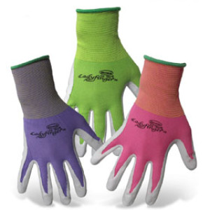 BOSS 8438S SM LADYFINGER LADIES NITRILE COATED PALM & FINGERS ASSORTED COLORS