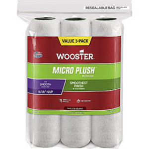 WOOSTER MICRO PLUSH R335-9 9" X 5/16" ROLLER COVER 3-PACK