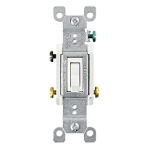 LEVITON 226-01453-02W 3-WAY GROUNDING SWITCH WHITE