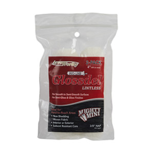 ARROWORTHY 4GL3T/P 4" X 3/8" PRO-LINE GLOSSDEL LINTLESS MINI ROLLER TWIN PACK