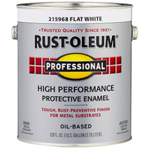 RUST-OLEUM PROFESSIONAL 215968 FLAT WHITE ENAMEL 400 VOC OIL BASED