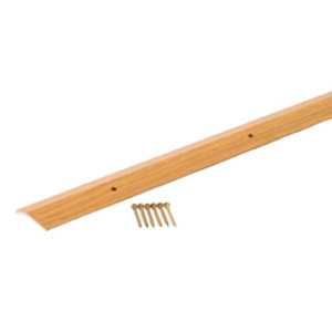 MD BUILDING 40120 1-3/8" X 36" WIDE METAL DECOR CARPET TRIM OAK FINISH