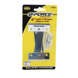 G-FORCE 42525 4" LIGHT TEE HINGE ZINC PLATED PAIR