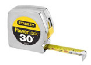 STANLEY 33-430 POWERLOCK 30' X 1" TAPE MEASURE WITH BLADEARMOR