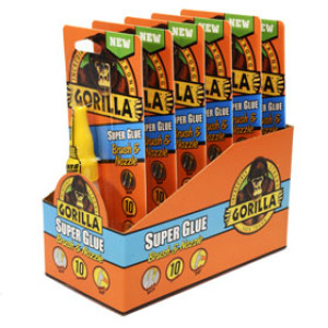 GORILLA GLUE 7500102 10G GORILLA SUPER GLUE BRUSH & NOZZLE CARDED
