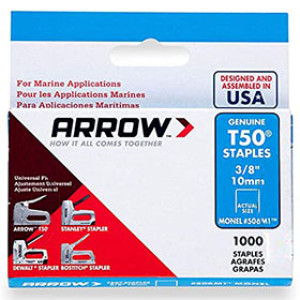 ARROW FASTENER 506M1 T50 3/8" MONEL HEAVY DUTY STAPLES - 1000 PACK FITS HT50