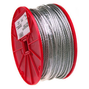 CAMPBELL 7000327 3/32" 7 X 7 CABLE GALVANIZED WIRE 500' PER REEL UNCOATED