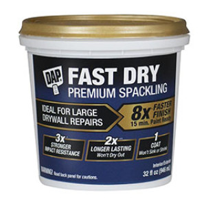 DAP 18441 FAST DRY RTU PREMIUM SPACKLING COMPOUND 32 OZ INTERIOR / EXTERIOR
