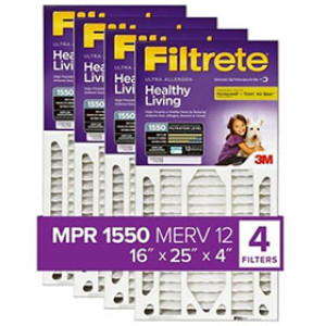 3M NDP01-4S-4 FILTRETE 16"X25"X4" SLIM FIT ULTRA ALLERGEN REDUCTION DEEP PLEAT