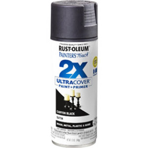 RUST-OLEUM 2X PAINTER'S TOUCH 346951 ULTRA COVER ENAMEL SATIN CANYON BLACK