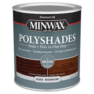 MINWAX 614850444 485 POLYSHADES GLOSS MISSION OAK STAIN
