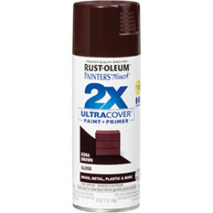 RUST-OLEUM 2X PAINTER'S TOUCH 334038 ULTRA COVER ENAMEL GLOSS KONA BROWN