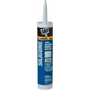 DAP 08641 9.8 OZ CLEAR WINDOW & DOOR 100% SILICONE RUBBER SEALANT 50 YEAR