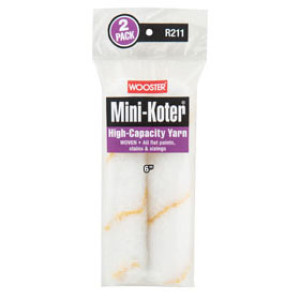 WOOSTER MINI-KOTER R211-6 6" HIGH CAPACITY YARN ROLLER COVER 2-PACK