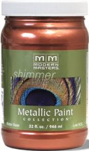 MODERN MASTERS ME195-32 COPPER SATIN METALLIC PAINT SEMI-OPAQUE