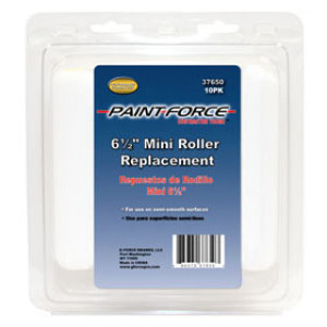 PAINT-FORCE 37650 6-1/2" X 3/8" MINI ROLLER REFILL (10P)