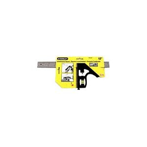 STANLEY 46-222 12" COMBINATION SQUARE BLACK DIE CAST HANDLE BUILT-IN SCRIBER