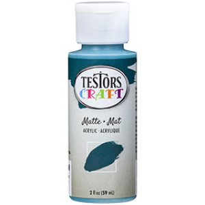 RUST-OLEUM TESTORS CRAFT 297481 2 OZ ACRYLIC MATTE PAINT DEEP SEA WATER-BASED