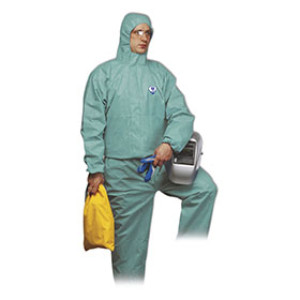 HONEYWELL 25596/XL XL GREEN COVERALL W/HOOD LVL 5-6 PROTECTION FLAME RETARDANT
