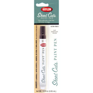 KRYLON KSCP905 1/3 OZ SHORT CUTS ESPRESSO PAINT PEN WITH CHISELED TIP