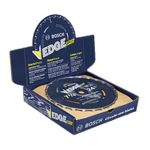 BOSCH DCB724C10 7-1/4" 24T EDGE FRAMING CIRCULAR SAW BLADE DISPLAY BOX 10