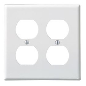 LEVITON 001-88016-000 TWO GANG OUTLET WALLPLATE WHITE