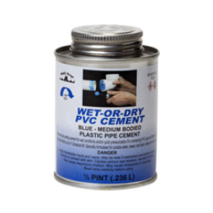 BLACK SWAN 07079 8 OZ CAN BLUE WET-OR-DRY SOLVENT CEMENT MEDIUM BODIED
