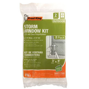 FROST KING P712H 18218 3' X 6' X 1.25MIL PLASTIC EXT STORM WINDOW KIT (2)