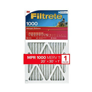 3M 9822-4 FILTRETE 20" X 30" X 1" ALLERGEN DEFENSE AIR FILTER 1000 MPR