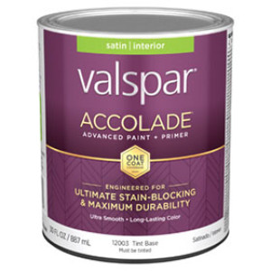 VALSPAR 12003.005 ACCOLADE SATIN TINT BASE INTERIOR PAINT & PRIMER
