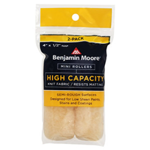 BENJAMIN MOORE U66502-018 4" X 1/2" HIGH CAPACITY MINI ROLLER COVERS 2PK USA