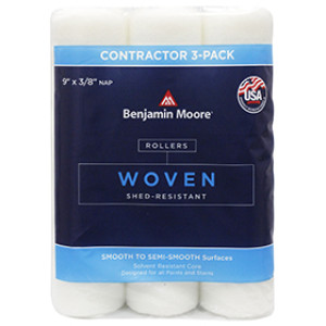 BENJAMIN MOORE U65694-018 9" X 3/8" WOVEN ROLLER COVER 3PK USA