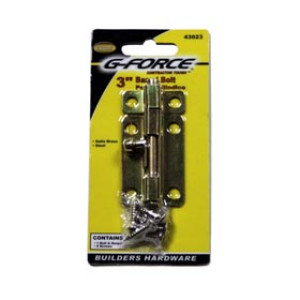 G-FORCE 43023 3" BARREL BOLT BRASS PLATED STEEL
