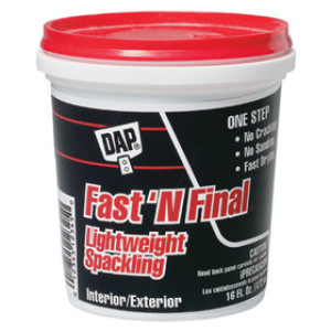 DAP 12143 FAST'N FINAL READY TO USE ONE-STEP LIGHTWEIGHT SPACKLING PUTTY WHITE