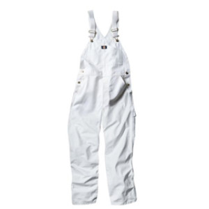 DICKIES 8953WH 40"W X 32" L WHITE PAINTER'S BIB OVERALL