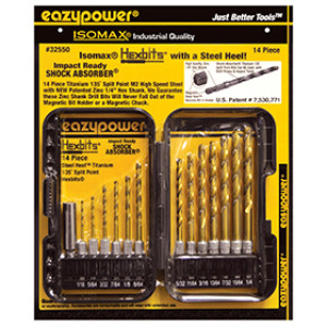EAZYPOWER 32550 14PC 135 M2 STEEL HEEL DRILL BIT SET PATENTED